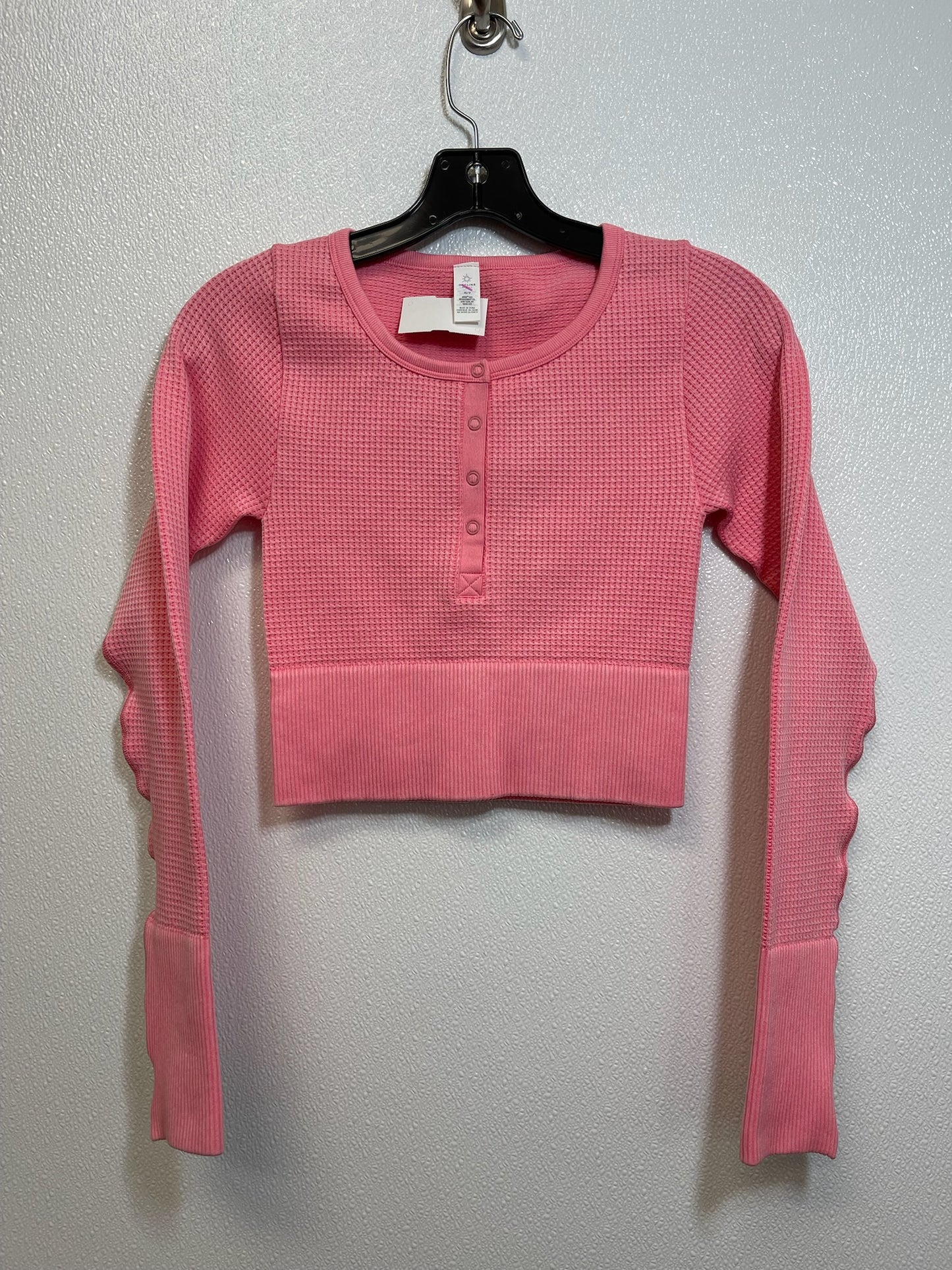 Athletic Top Long Sleeve Crewneck By Aerie In Candy Pink, Size: Xs