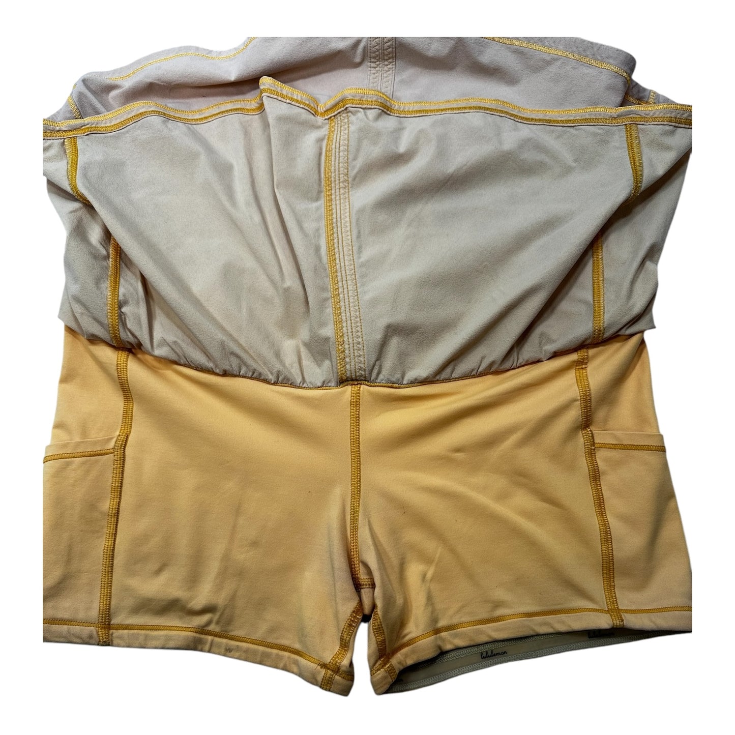 Athletic Shorts By Lululemon In Yellow, Size: S