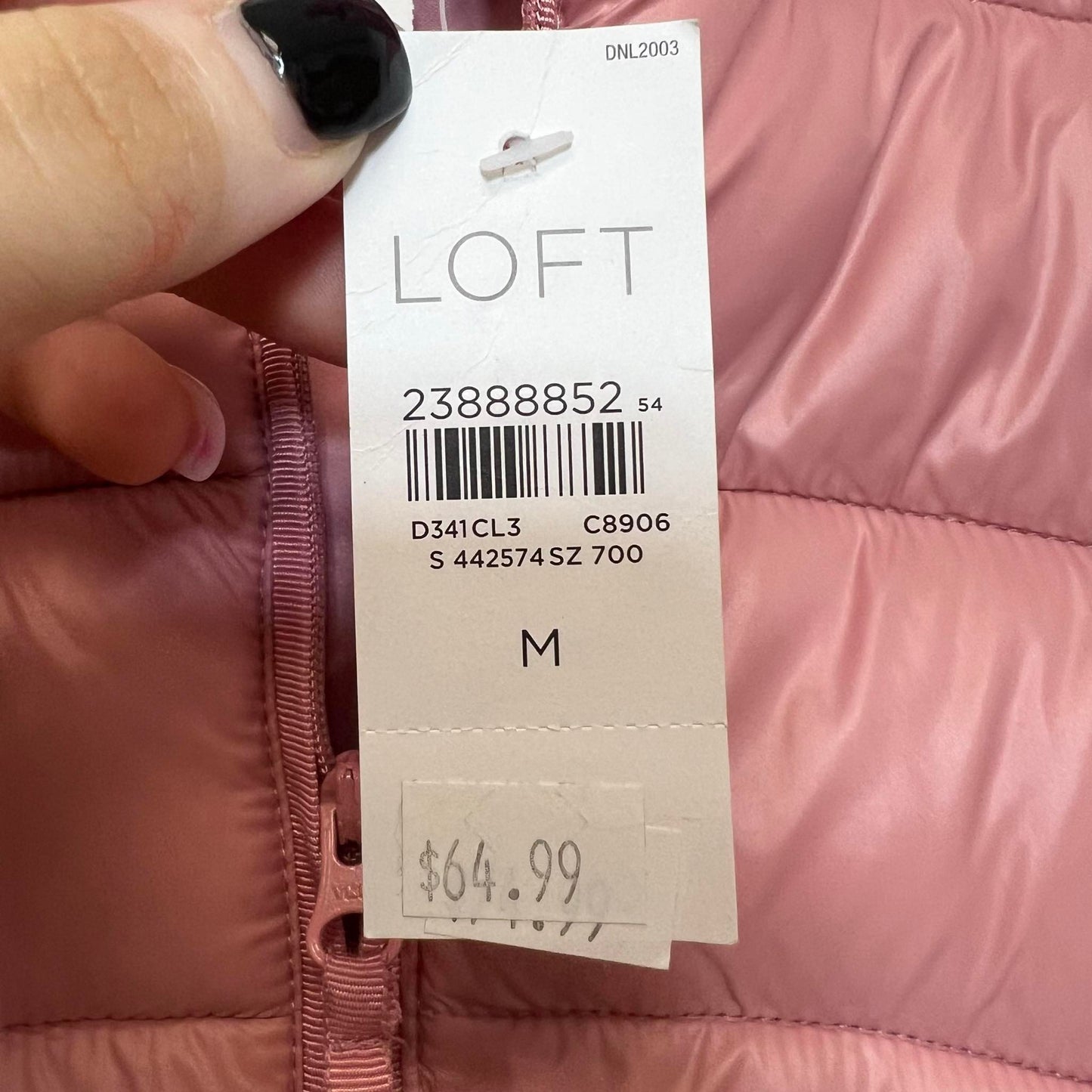 Vest Puffer & Quilted By Loft O In Pink, Size: M