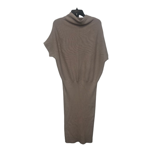 Dress Casual Midi By Clothes Mentor In Tan, Size: L