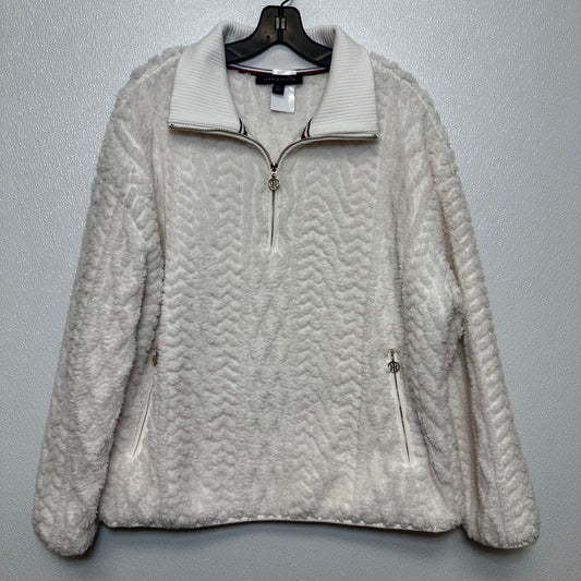 Jacket Fleece By Tommy Hilfiger O In Ivory, Size: L