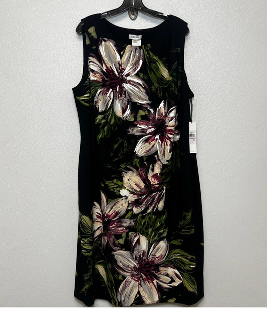 Dress Casual Short By Calvin Klein O In Floral, Size: 22