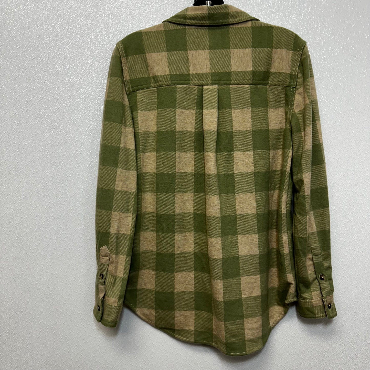 Top Long Sleeve By Clothes Mentor In Plaid, Size: M