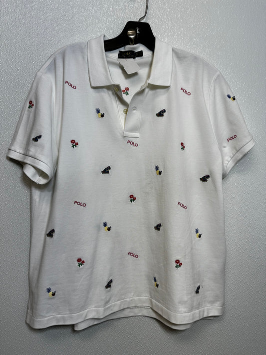 Top Short Sleeve By Polo Ralph Lauren In White, Size: Xl