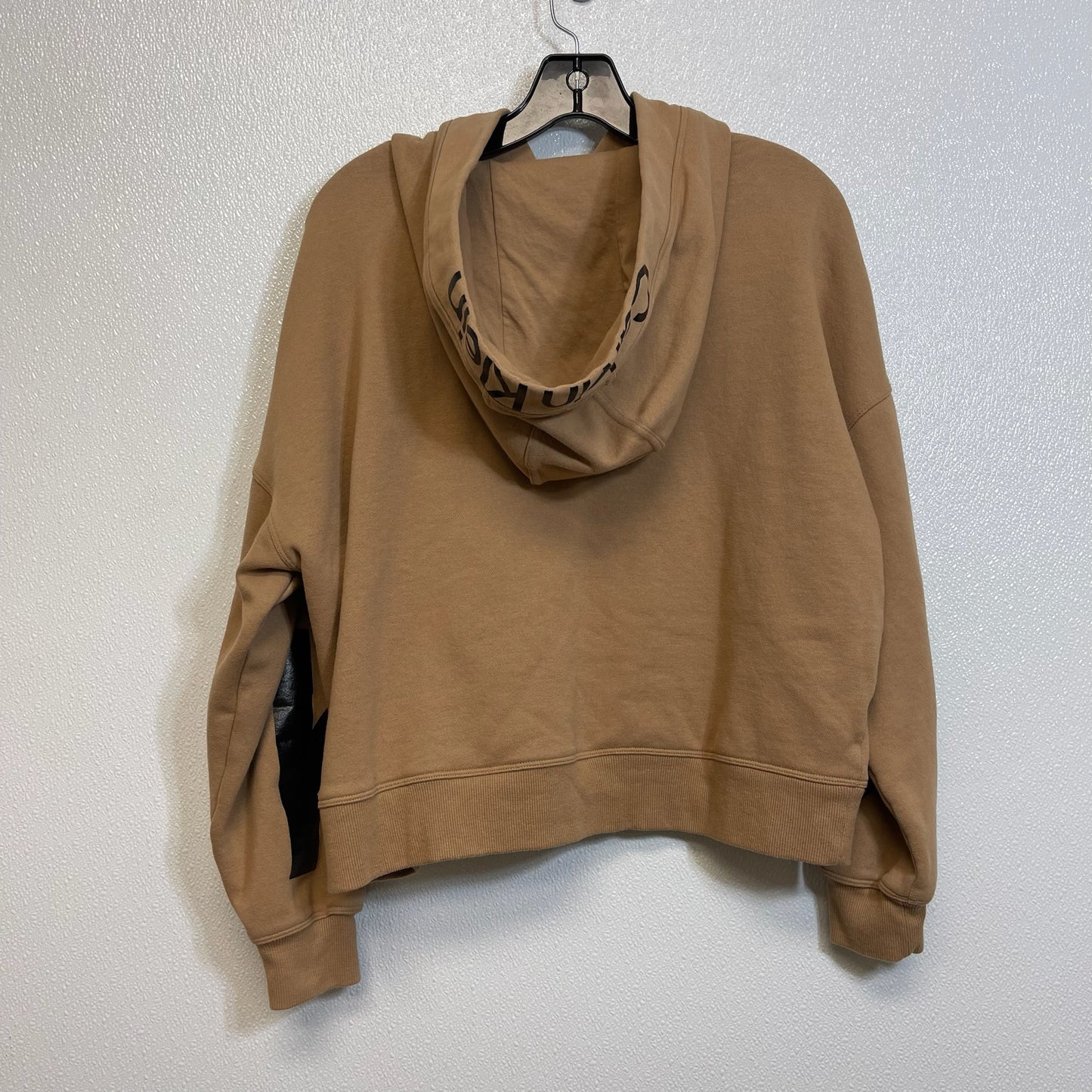 Sweatshirt Hoodie By Calvin Klein O In Tan, Size: M