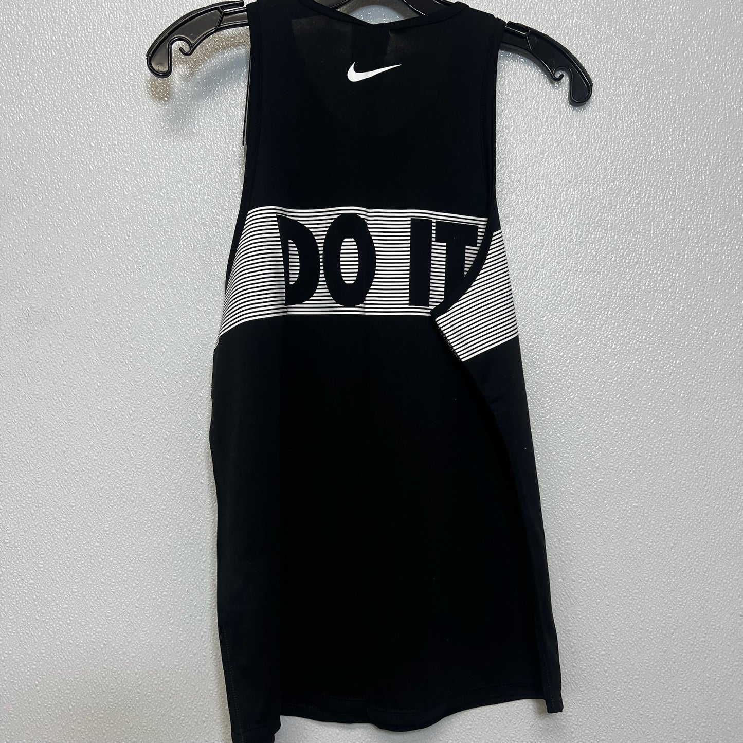 Athletic Tank Top By Nike Apparel In Black White, Size: M