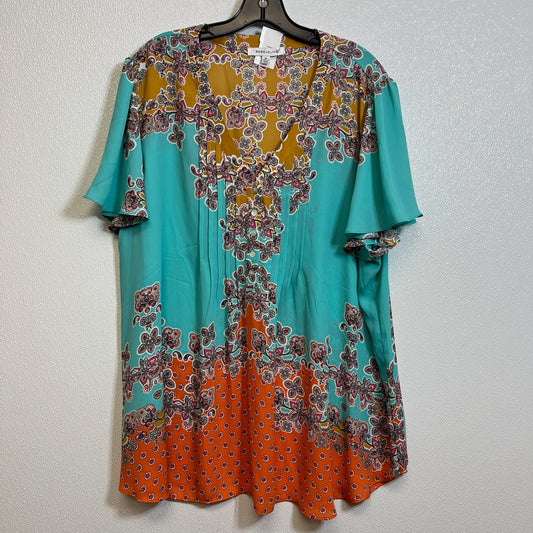 Top Short Sleeve By Rose And Olive In Print, Size: 3x