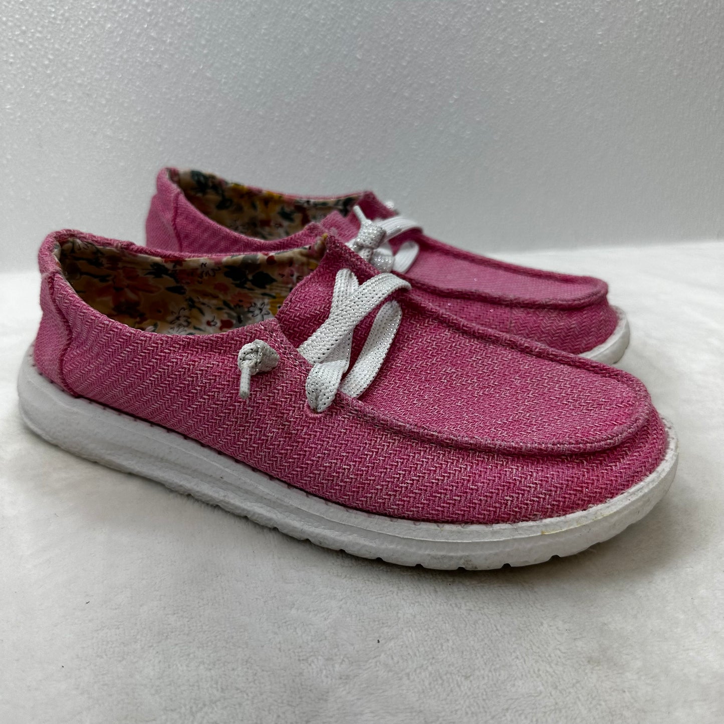 Shoes Flats Loafer Oxford By Cme In Pink, Size: 8