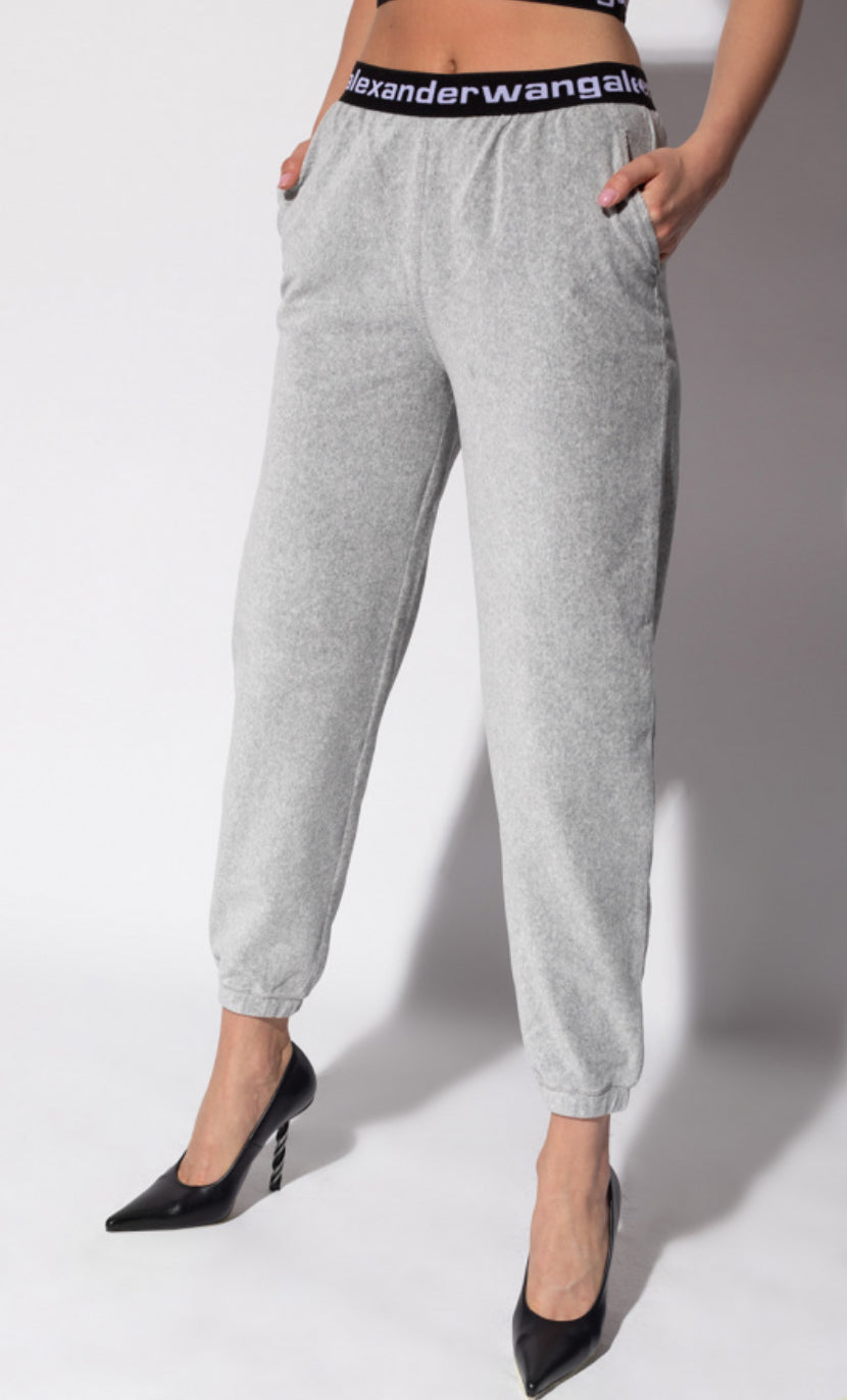 Pants Designer By Alexander Wang In Grey, Size: M