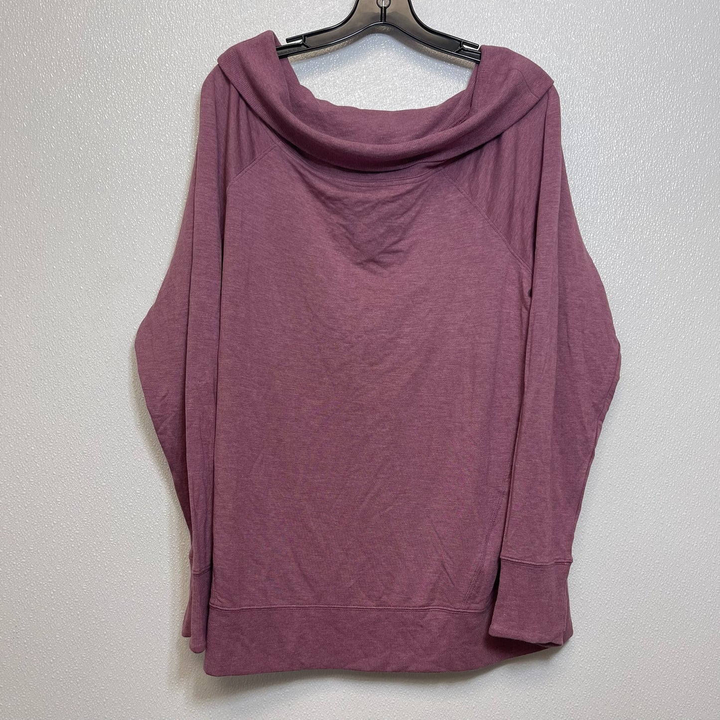 Athletic Top Long Sleeve Collar By Athleta In Mauve, Size: Xl