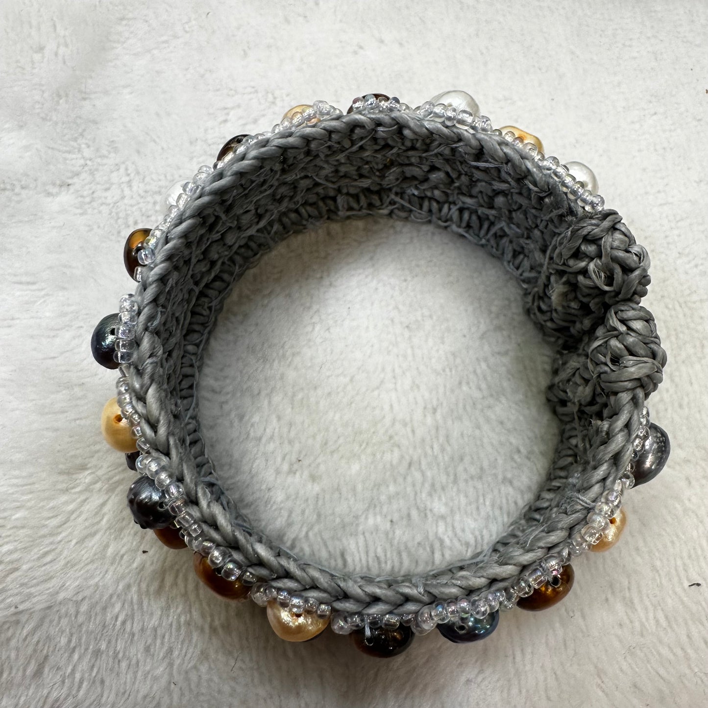 Beaded Bracelet cuff Bangle By Cmf