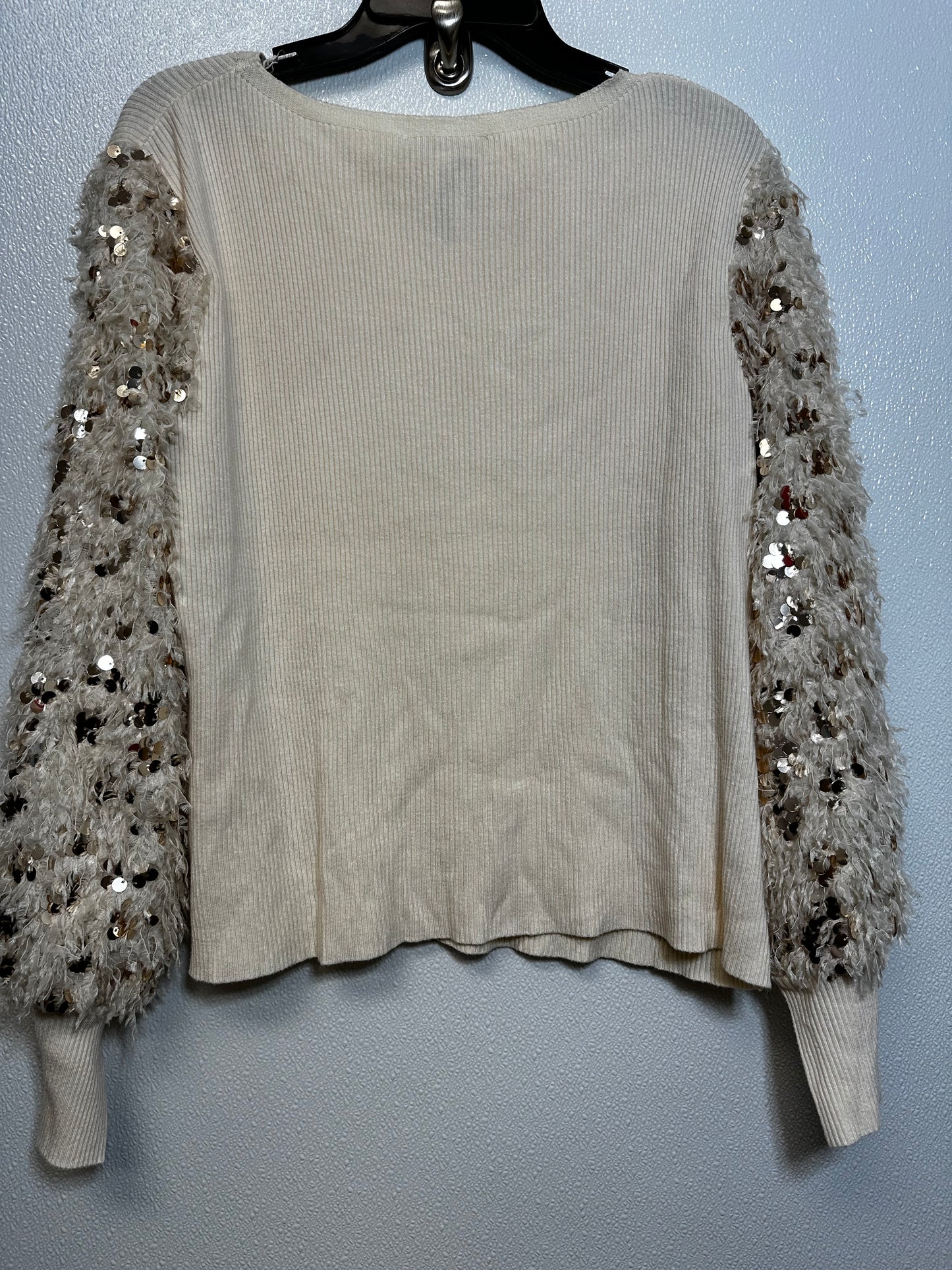 Top Long Sleeve By Clothes Mentor In Ivory, Size: Xl