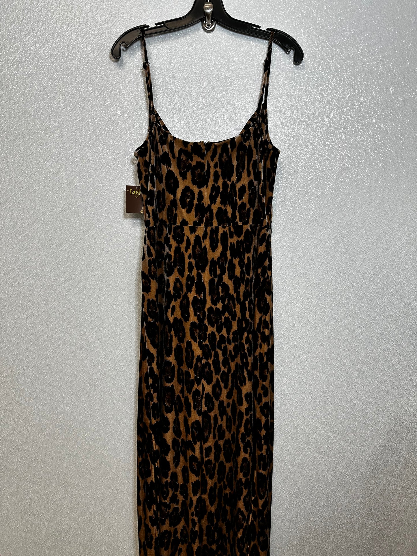 Dress Party Midi By Taylor In Animal Print, Size: 14