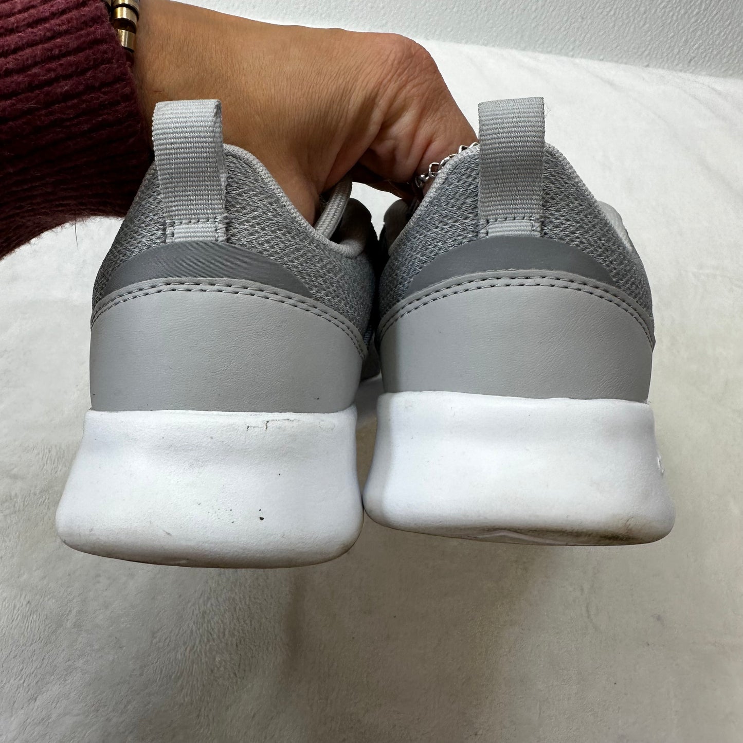 Shoes Sneakers By Adidas In Grey White, Size: 8