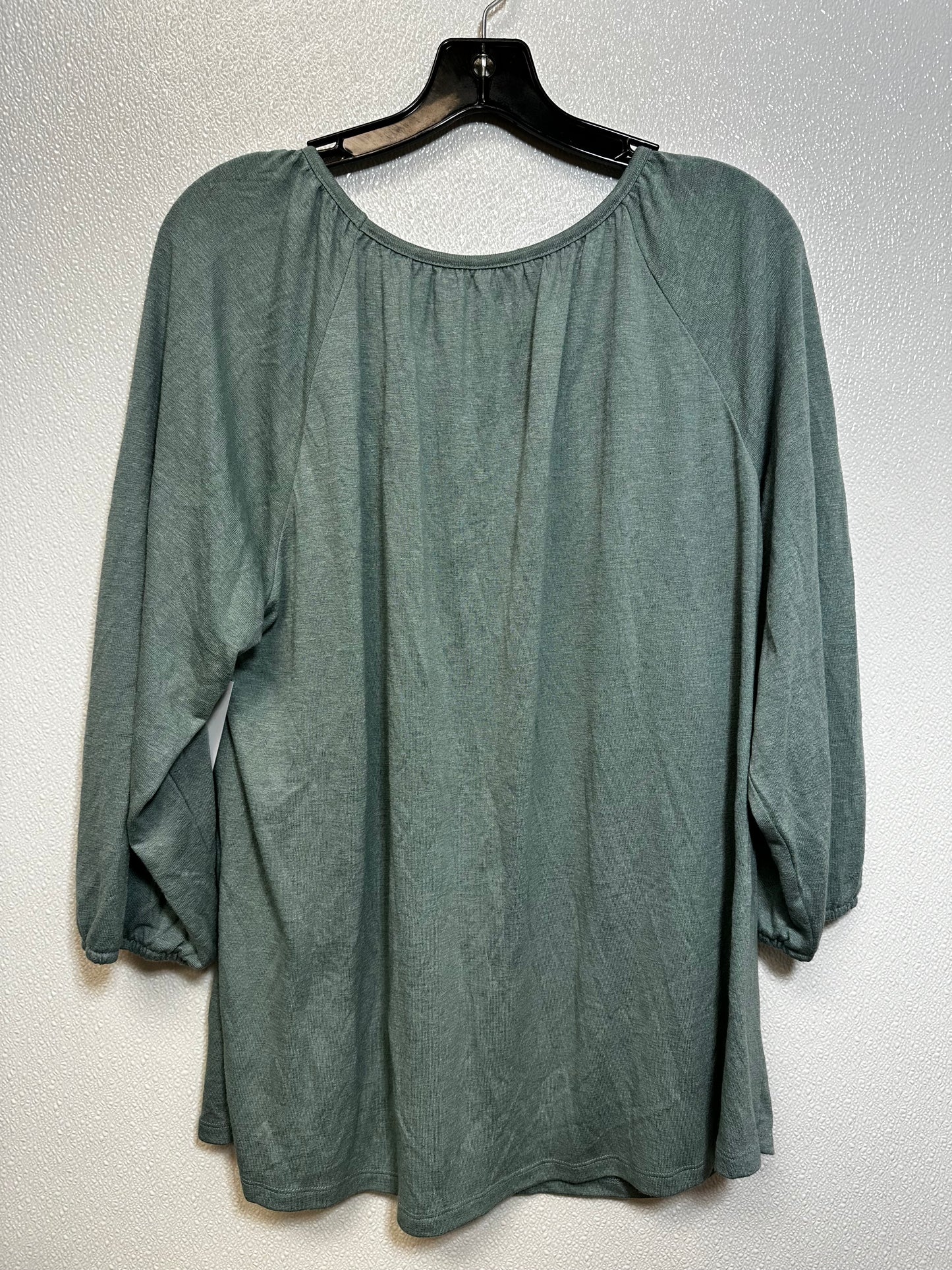 Top 3/4 Sleeve Basic By Sonoma O In Teal, Size: 1x