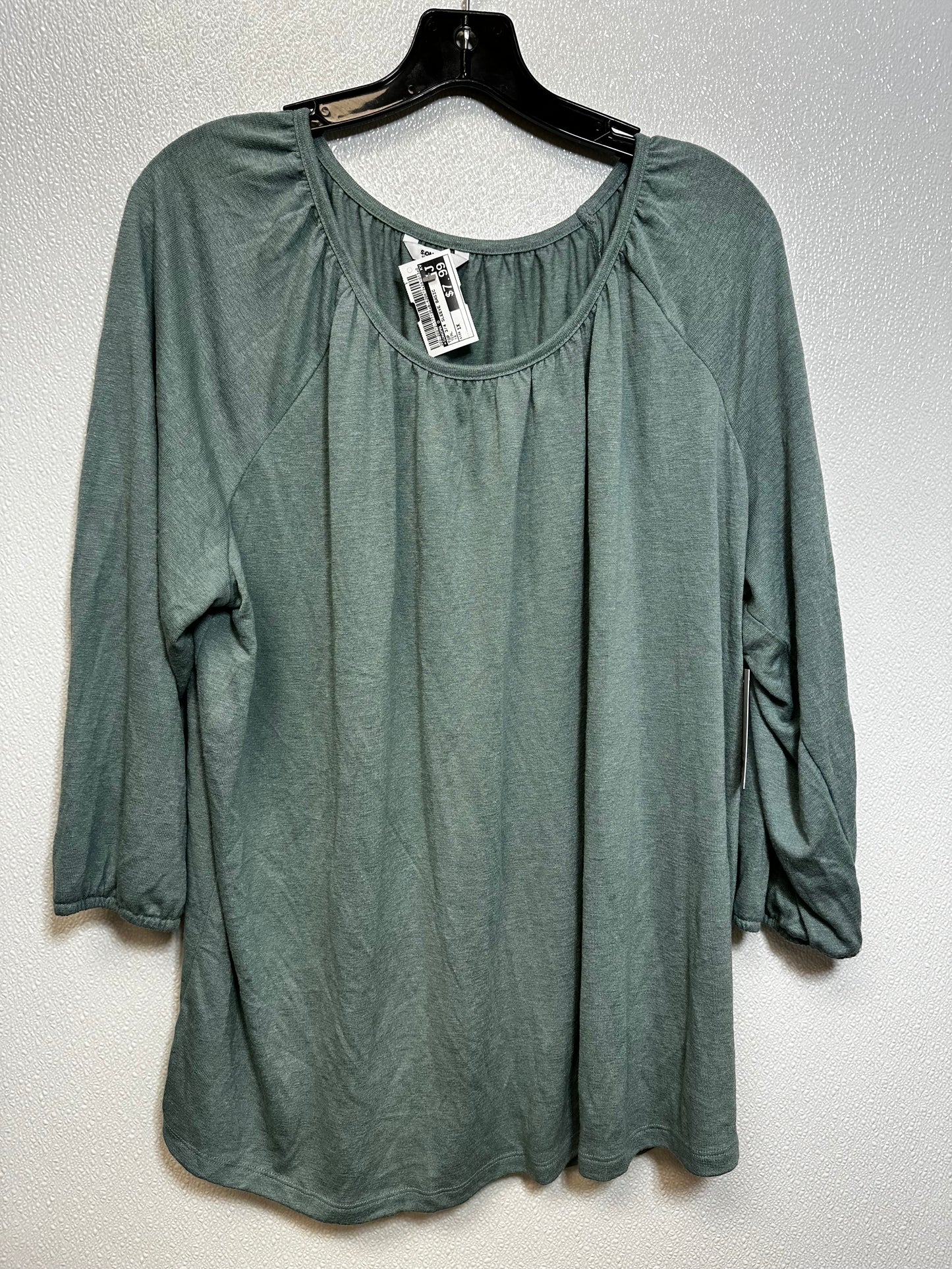 Top 3/4 Sleeve Basic By Sonoma O In Teal, Size: 1x