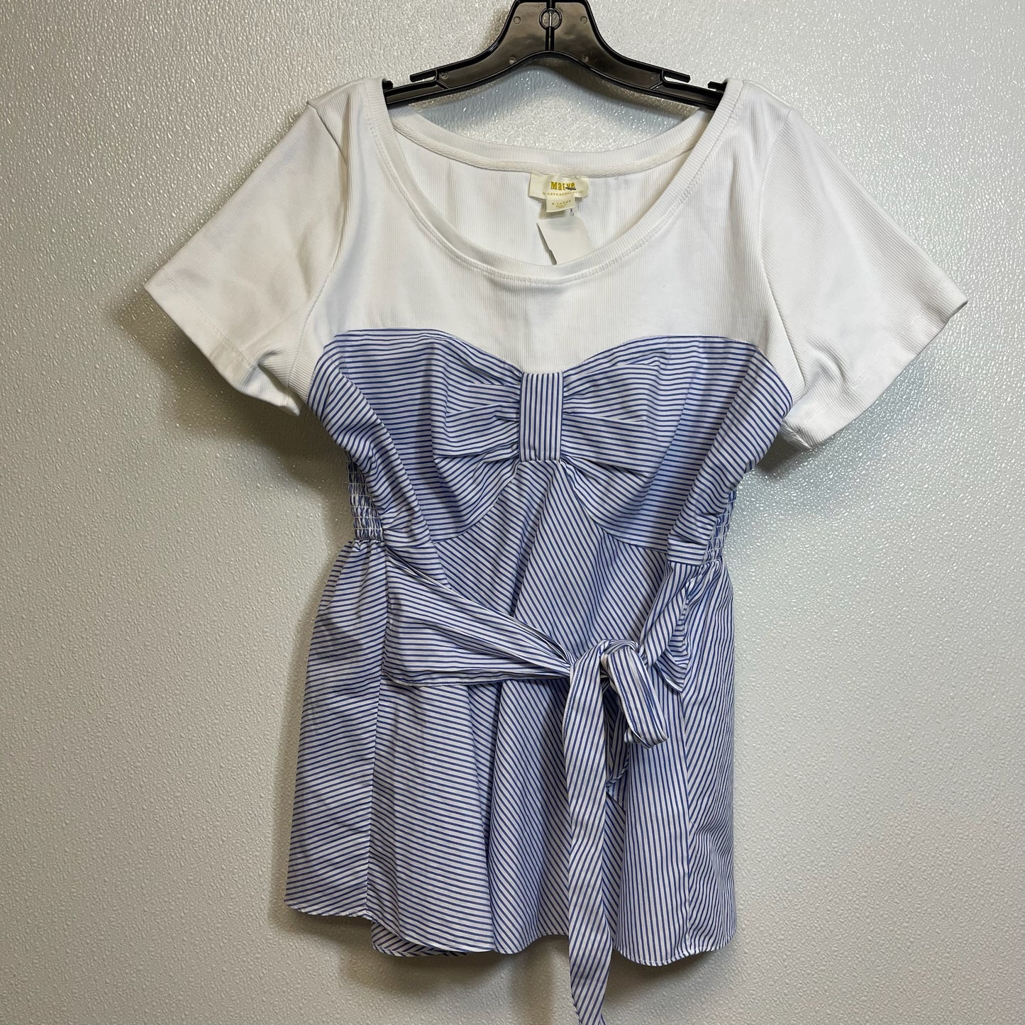 Top Short Sleeve By Maeve In White, Size: Xl