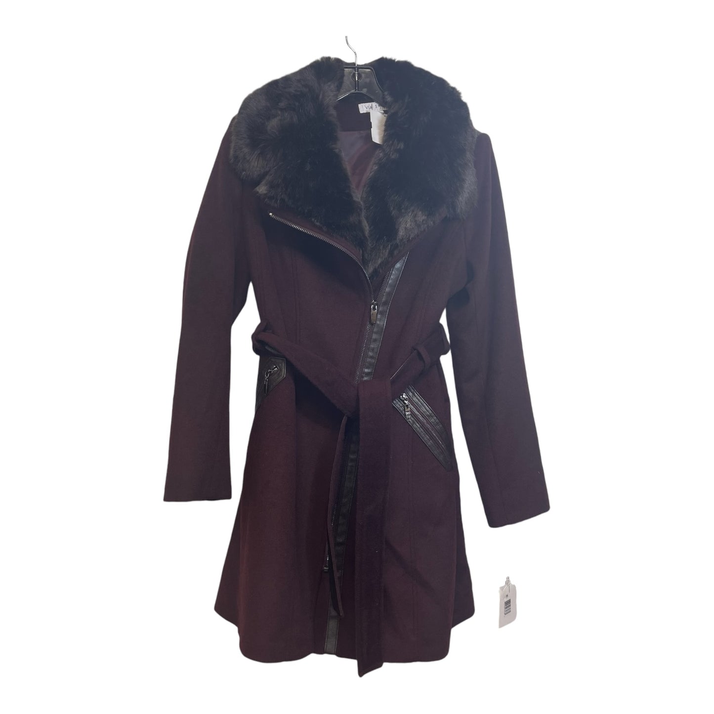 Coat Other By Via Spiga In Wine, Size: M