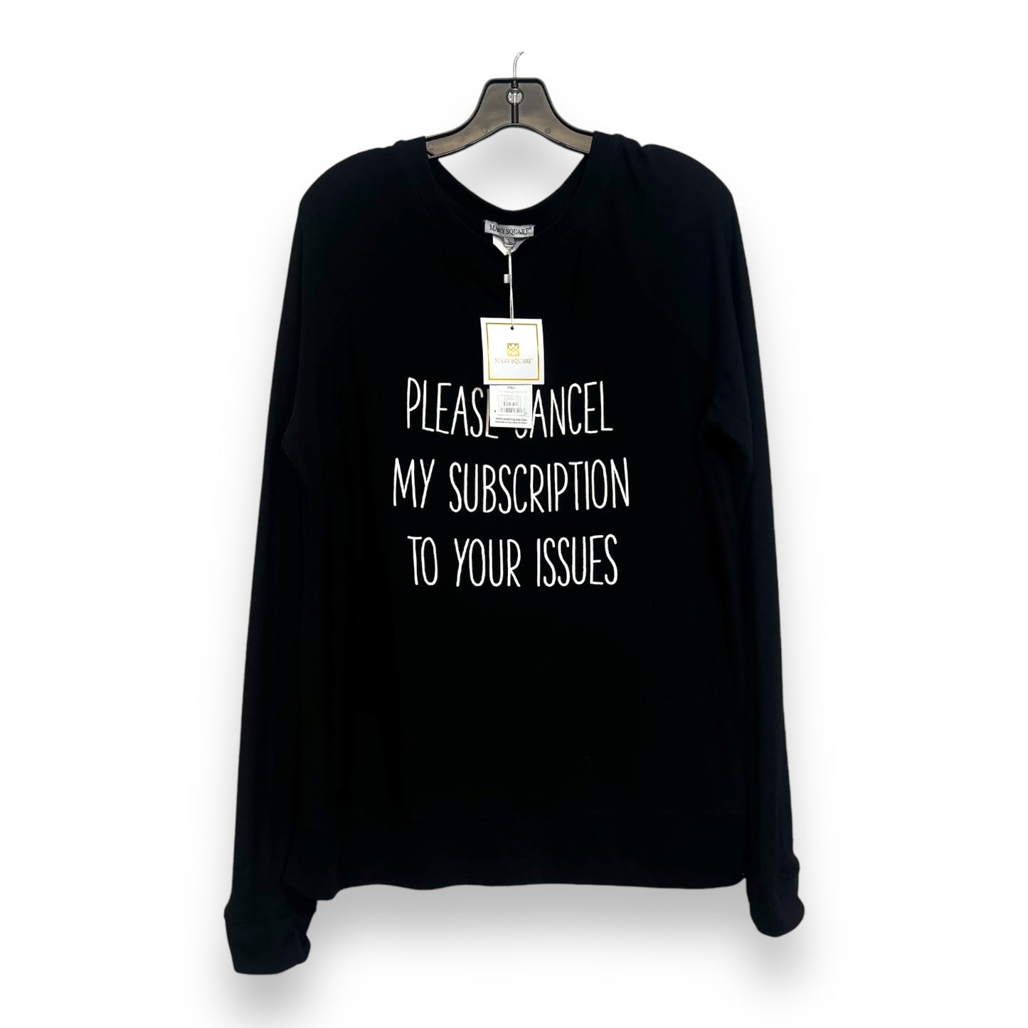 Top Long Sleeve By Clothes Mentor In Black, Size: L