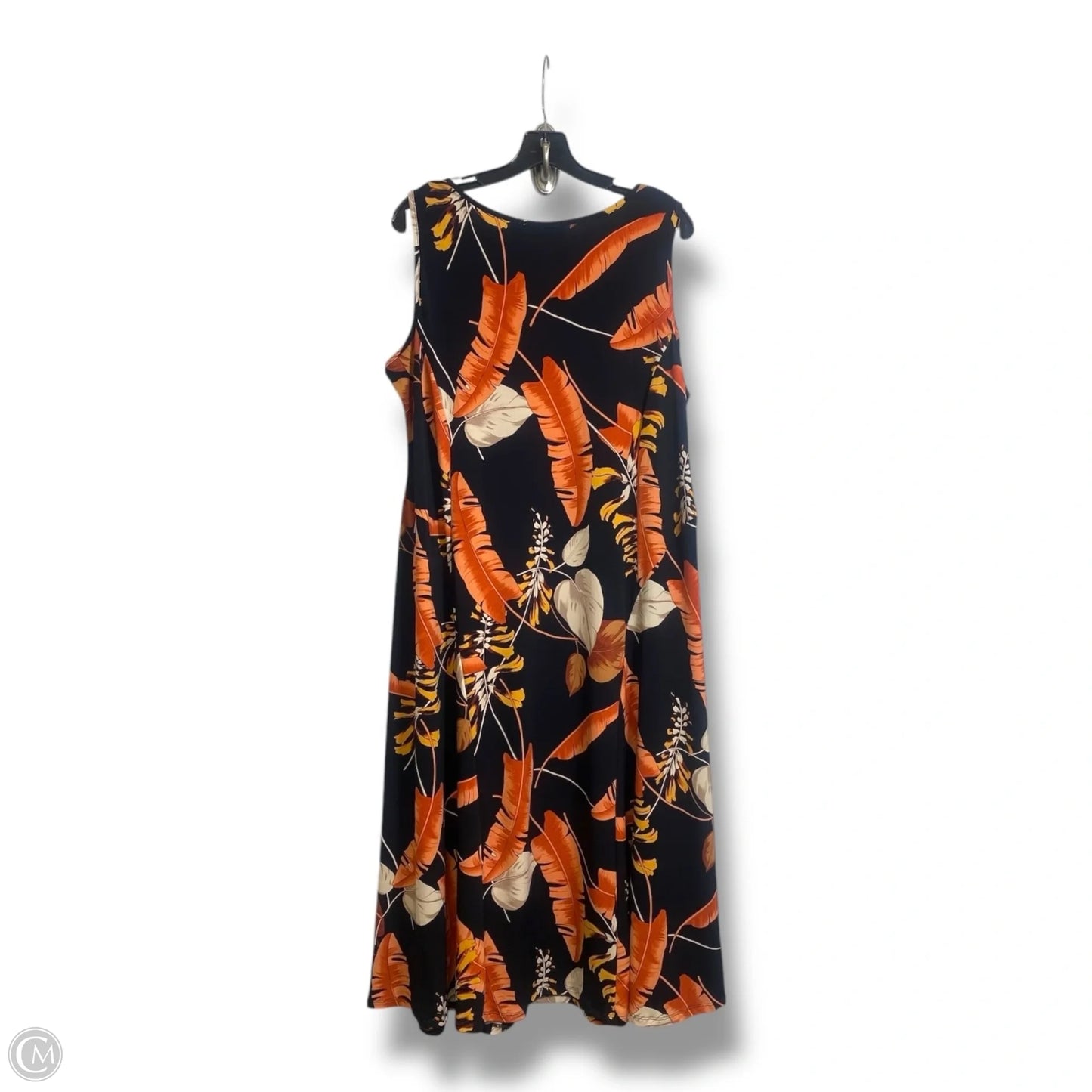 Dress Casual Midi By Susan Graver In Floral Print, Size: 1x