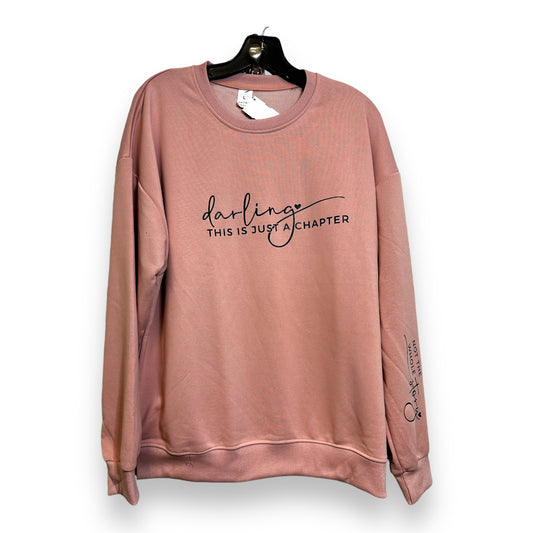 Sweatshirt Crewneck By Cmf In Pink, Size: L