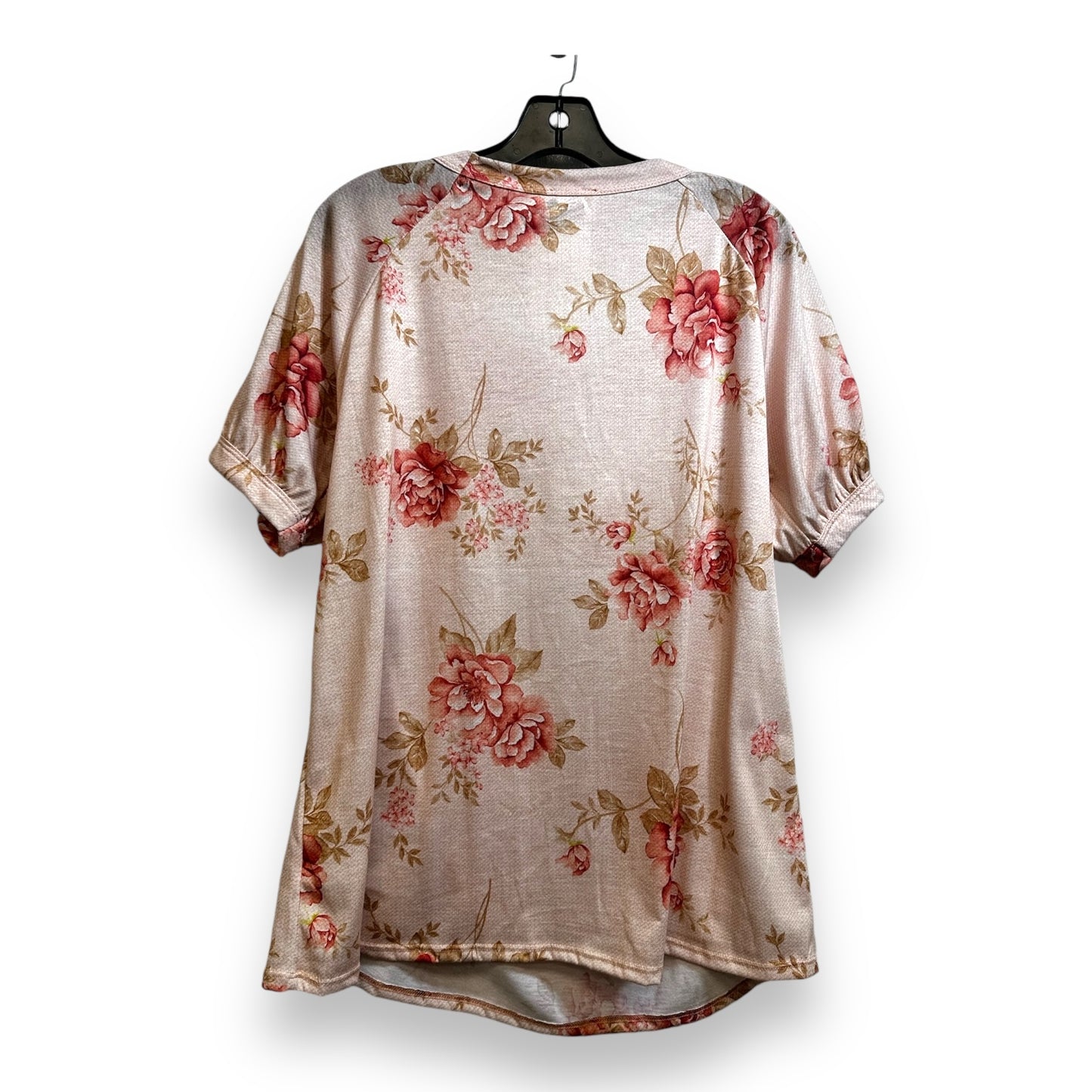 Top Short Sleeve Basic By Bibi In Floral Print, Size: L