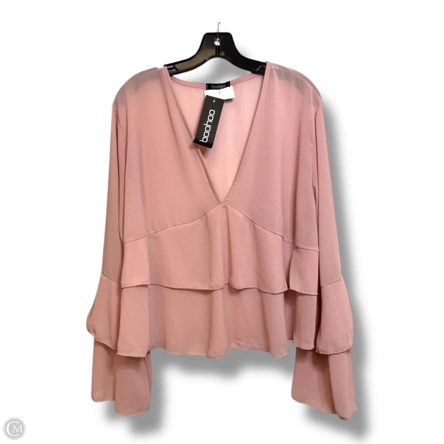 Top Long Sleeve By Boohoo Boutique In pink, Size: Xl