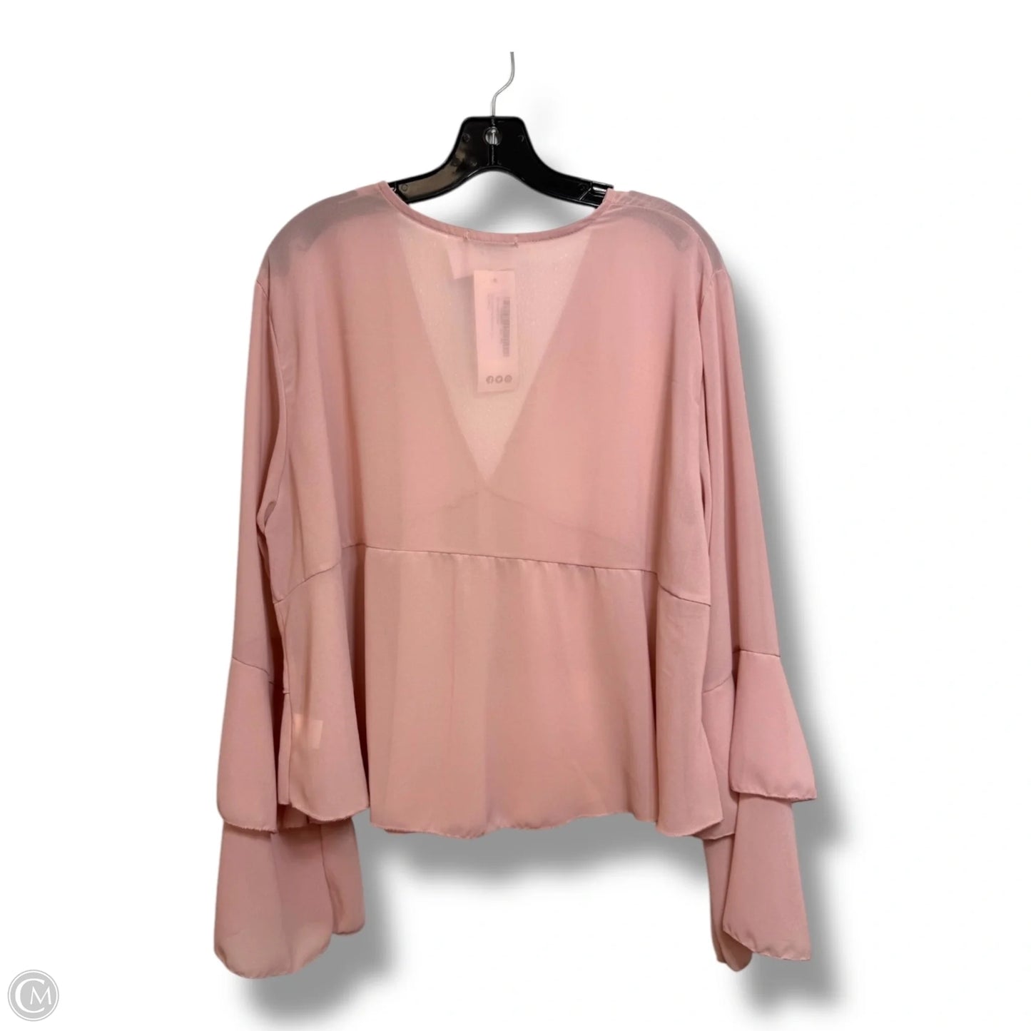 Top Long Sleeve By Boohoo Boutique In pink, Size: Xl