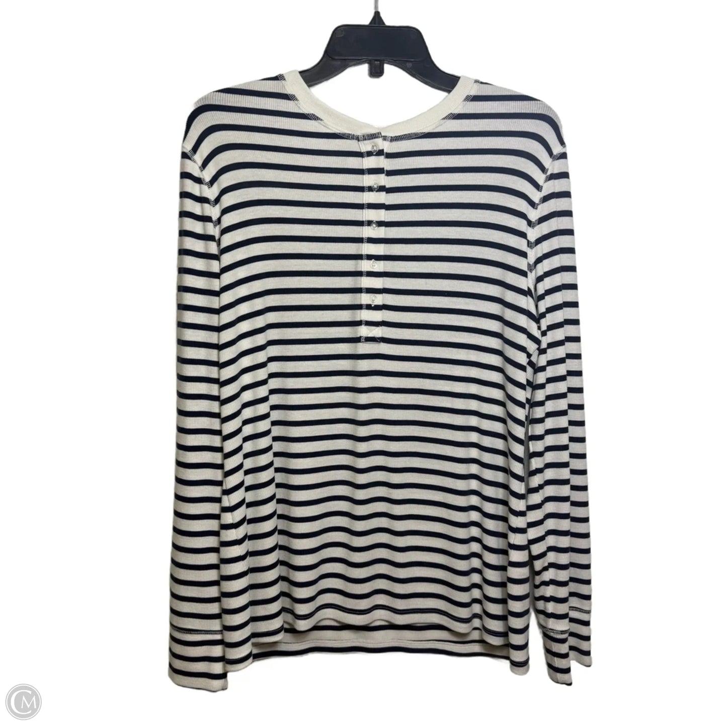 Top Long Sleeve Basic By On 34th In Striped Pattern, Size: 2x