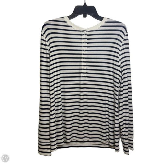 Top Long Sleeve Basic By On 34th In Striped Pattern, Size: 2x