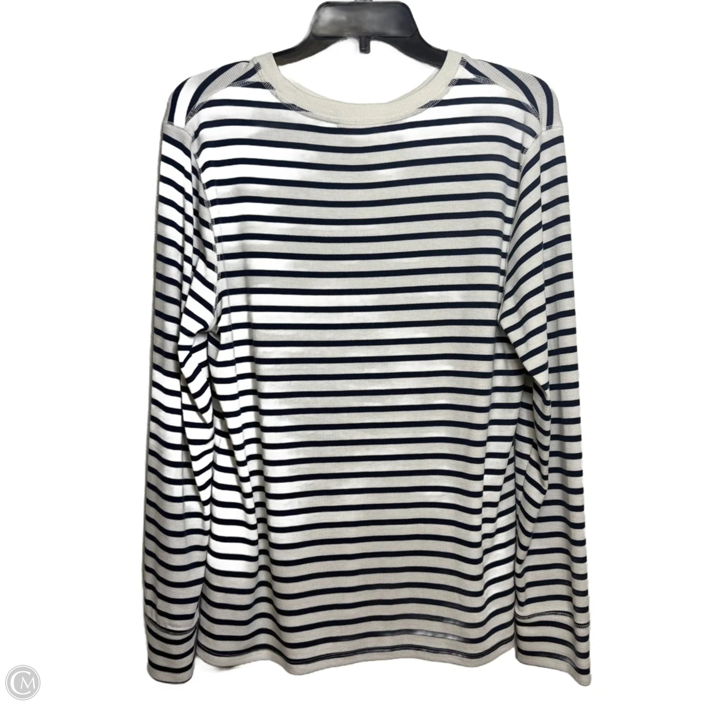 Top Long Sleeve Basic By On 34th In Striped Pattern, Size: 2x