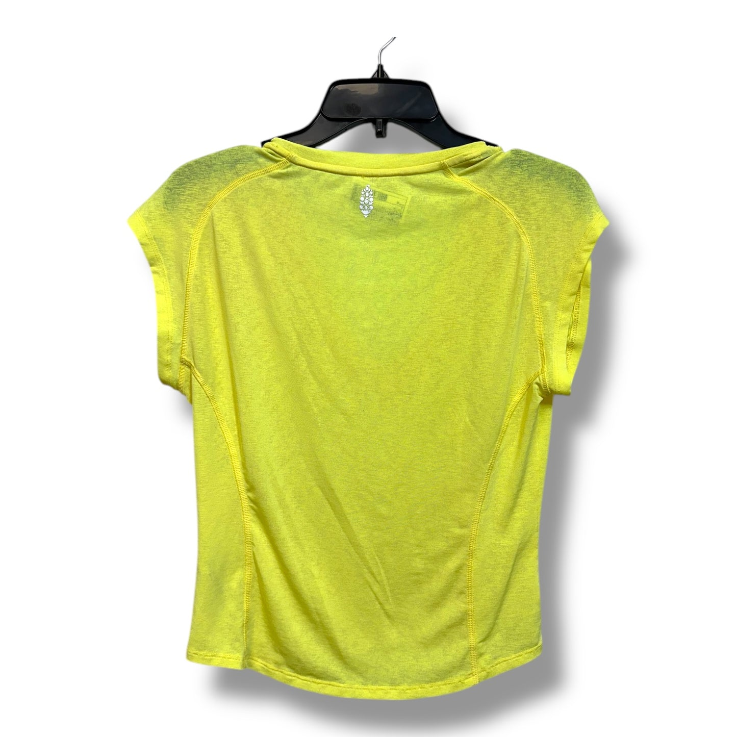 Athletic Top Short Sleeve By Free People In Yellow, Size: M