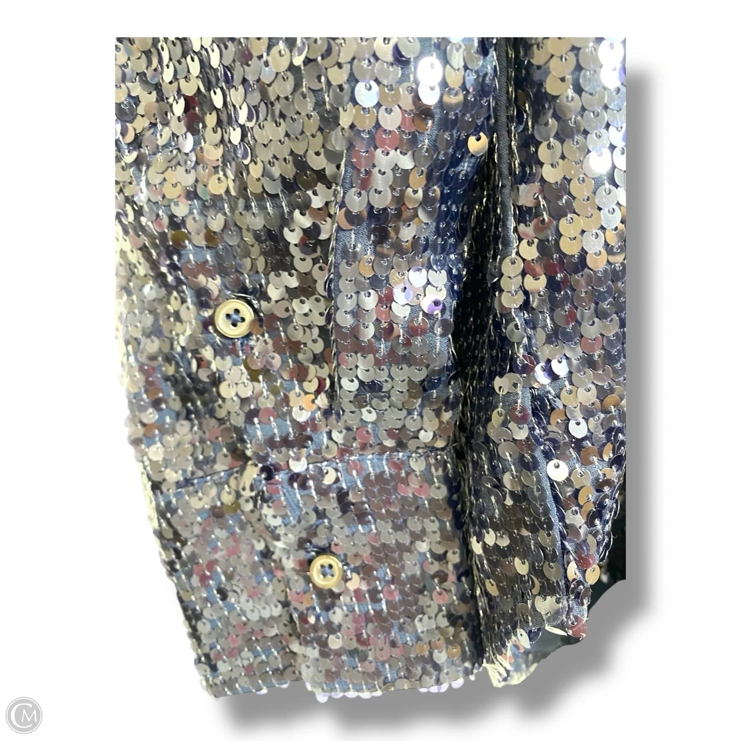 Sequin Blouse Long Sleeve By J. Crew In Navy, Size: M