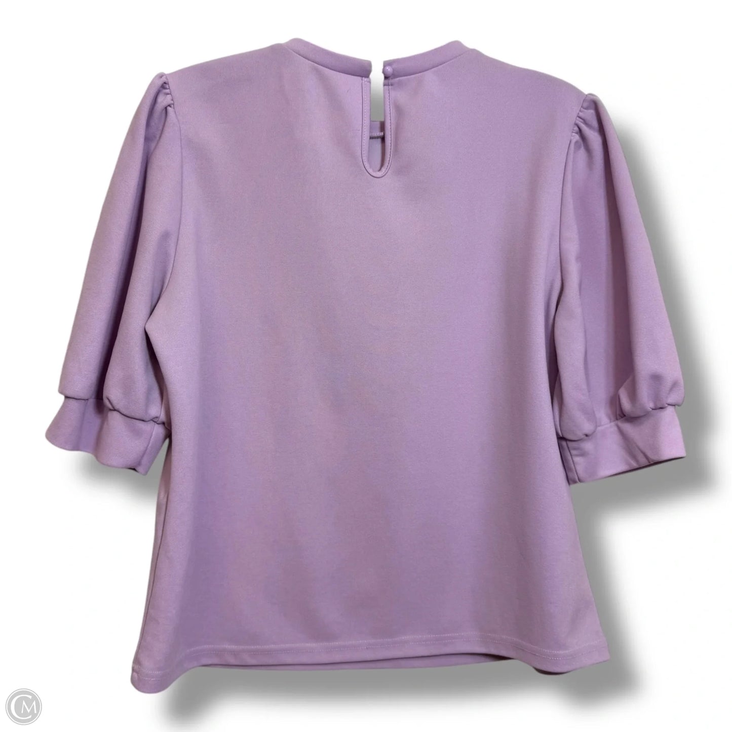 Top Short Sleeve Basic By Shein In Purple, Size: M