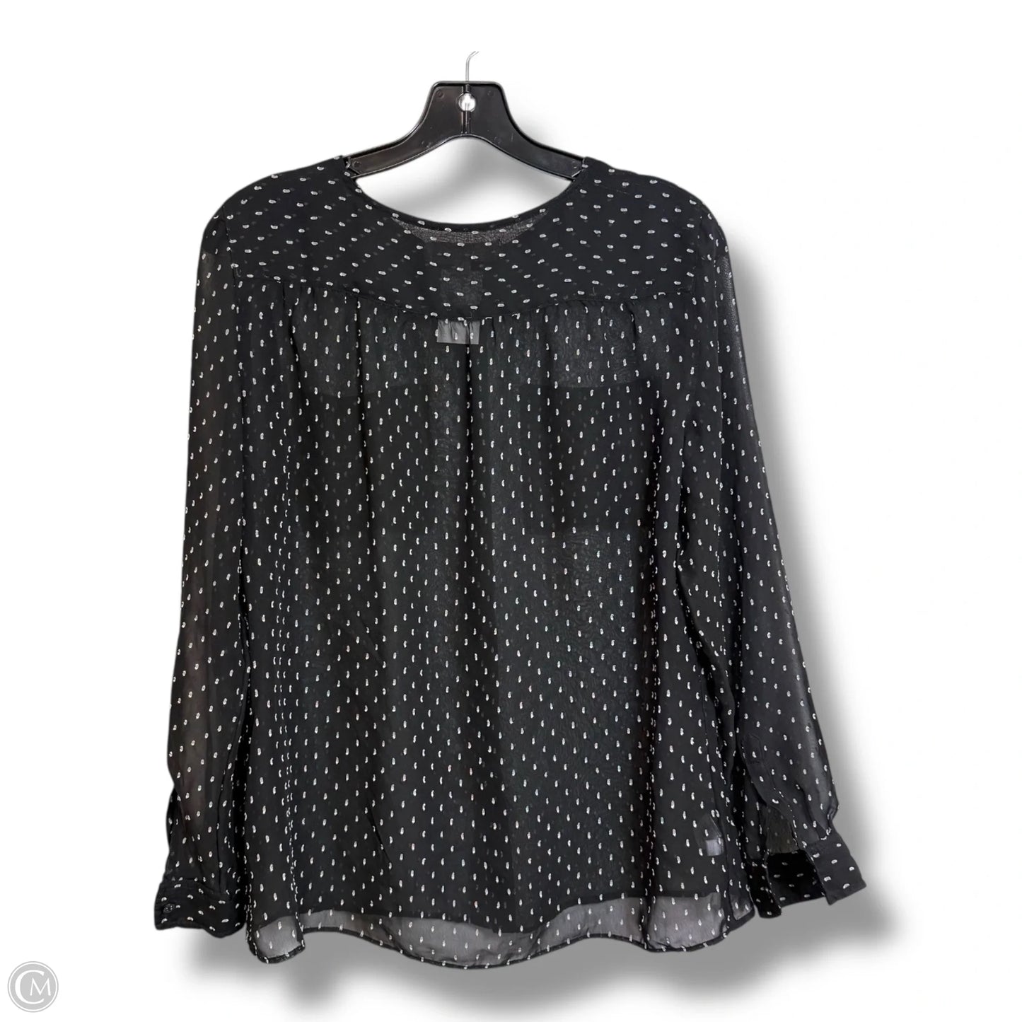 Top Long Sleeve By Loft In Black, Size: M