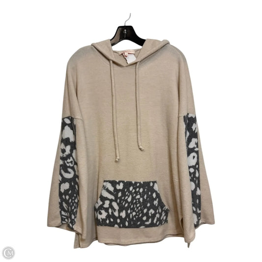 Sweatshirt Hoodie By Clothes Mentor In Beige, Size: S
