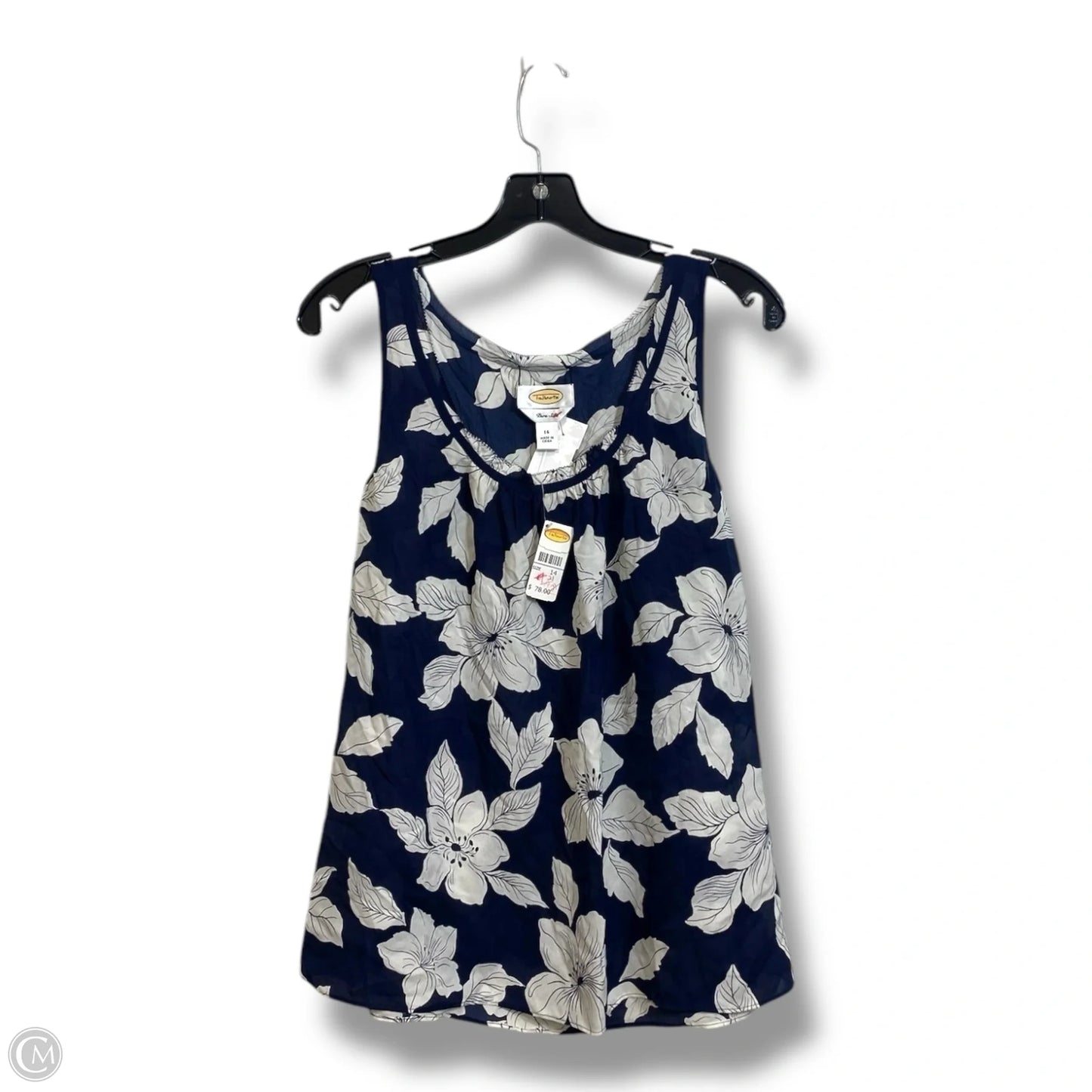 Top Sleeveless By Talbots In Navy, Size: Xl