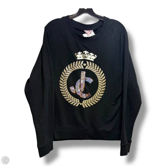 Sweatshirt Crewneck By Juicy Couture In Black, Size: L