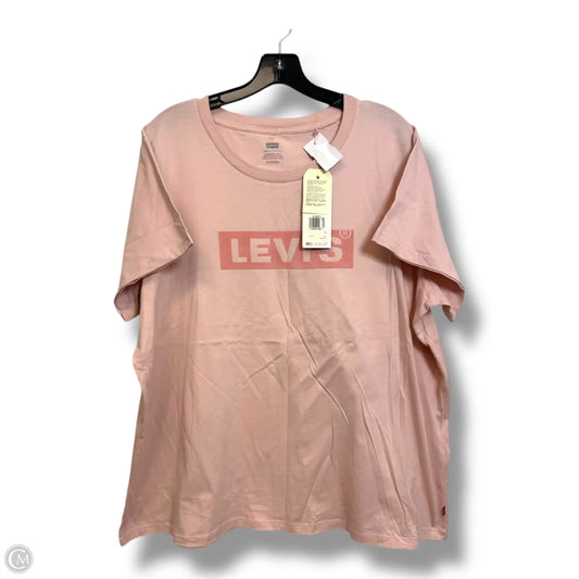 Top Short Sleeve Basic By Levis In Pink, Size: 3x
