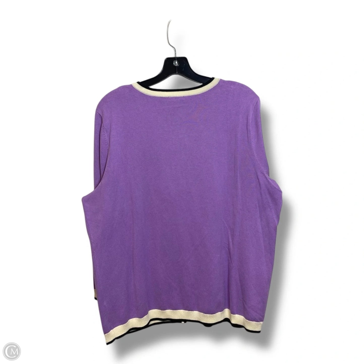 Cardigan By Talbots In Purple, Size: Xl