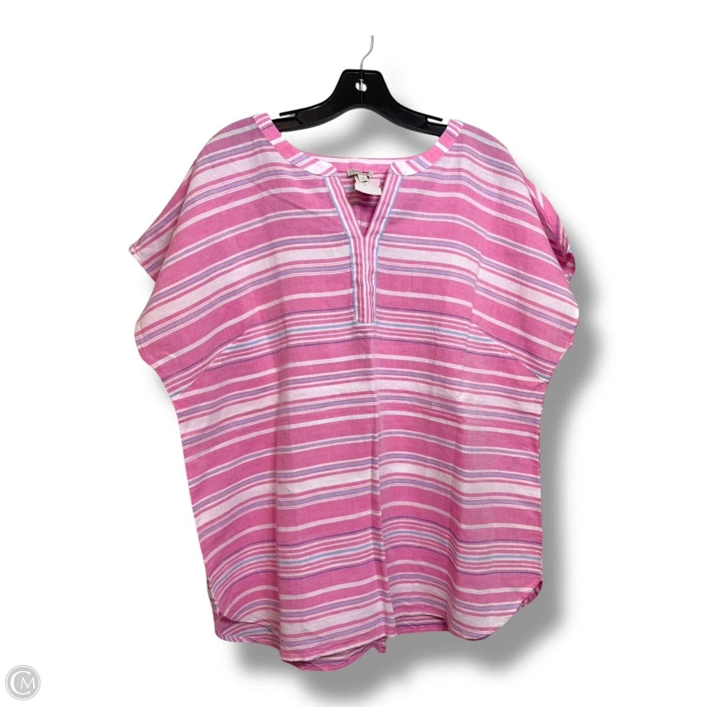 Top Short Sleeve By Talbots In Pink, Size: Xl