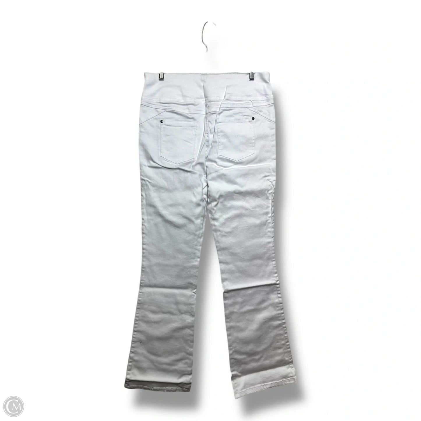 Jeans Flared By Diane Gilman In White Denim, Size: M