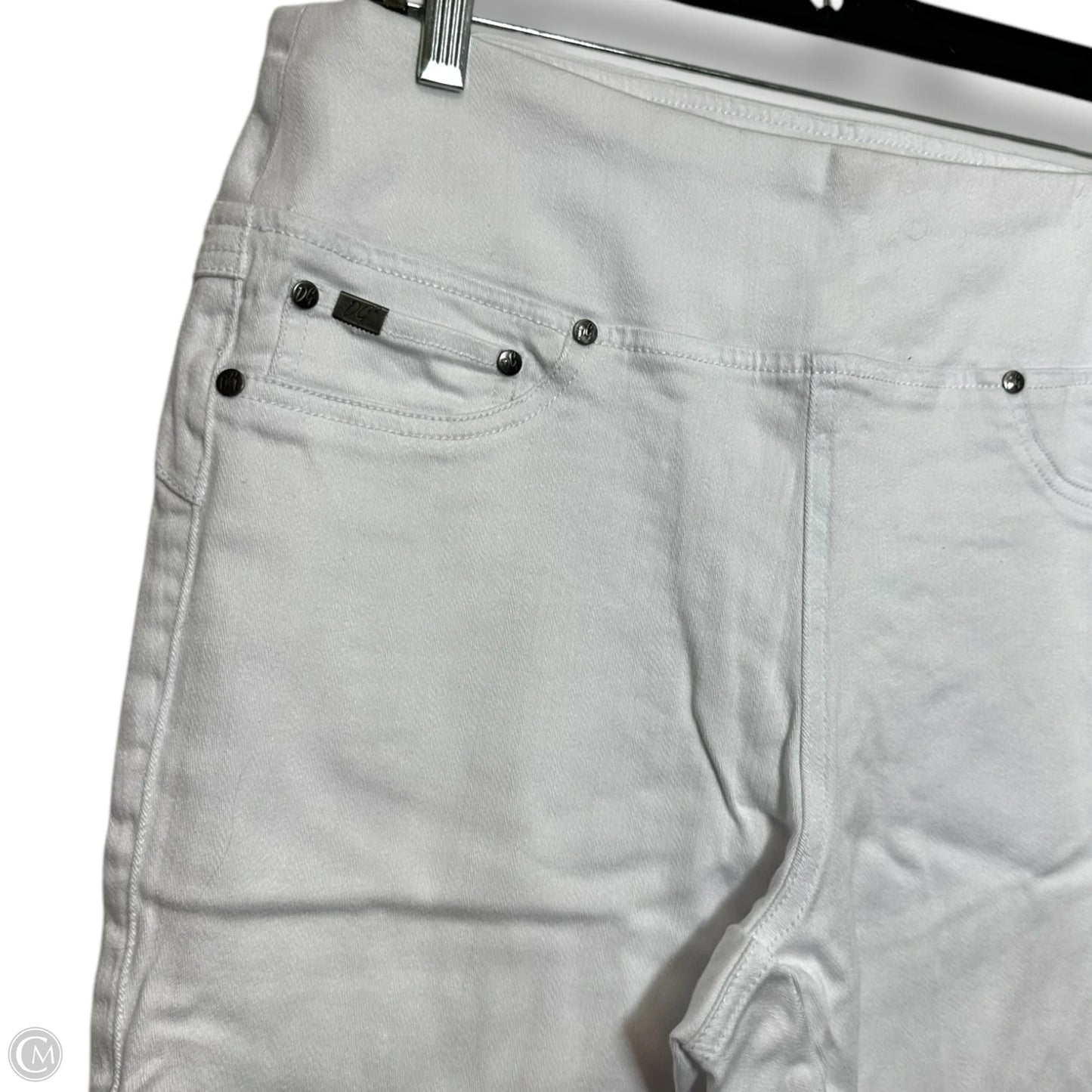 Jeans Flared By Diane Gilman In White Denim, Size: M