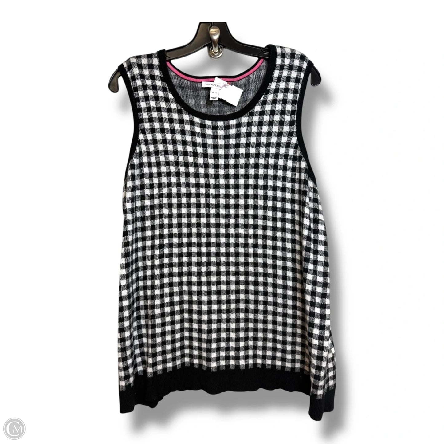 Top Sleeveless By Isaac Mizrahi Live Qvc In Checkered Pattern, Size: Xl