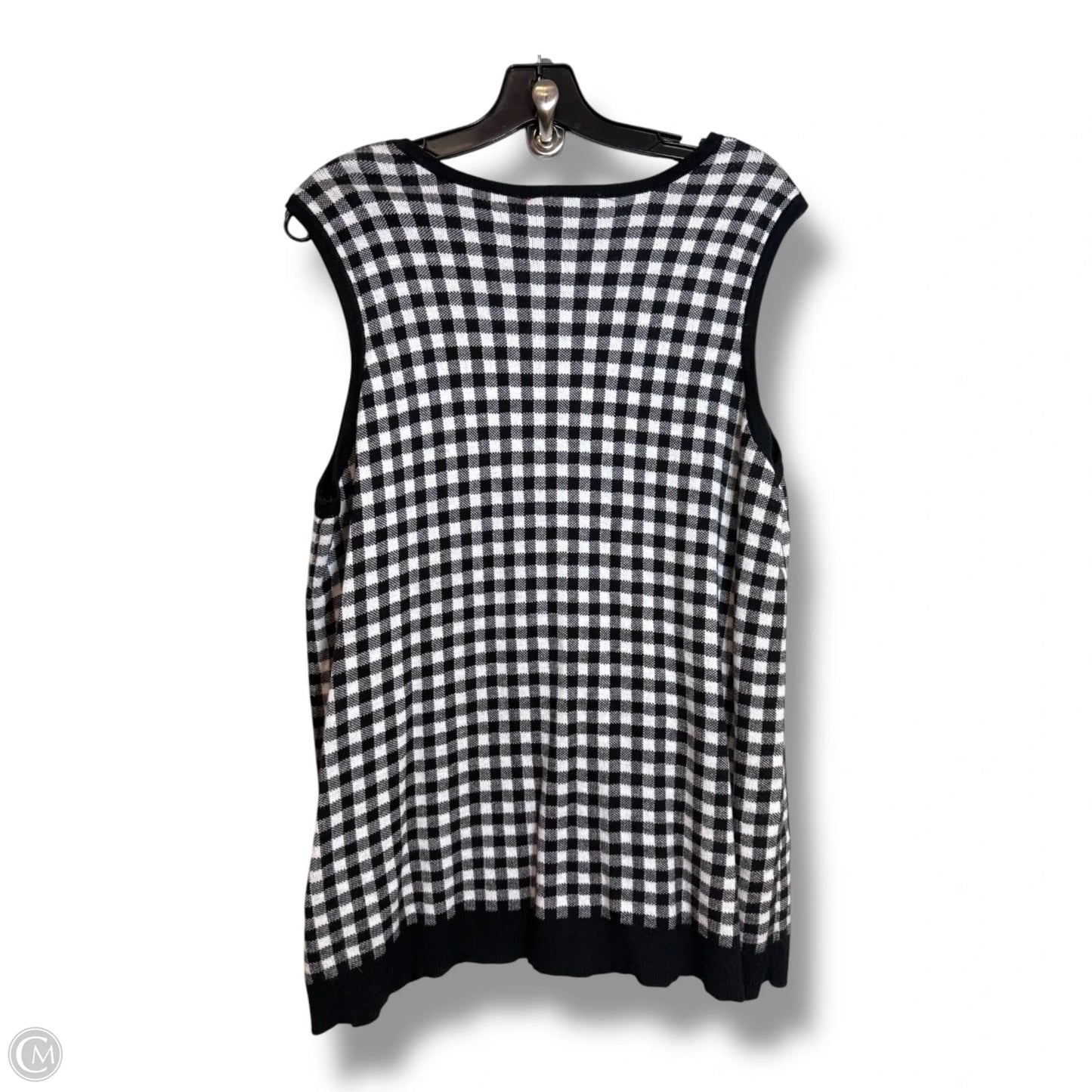 Top Sleeveless By Isaac Mizrahi Live Qvc In Checkered Pattern, Size: Xl