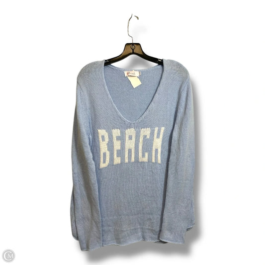 Sweater By Miracle In Blue, Size: L