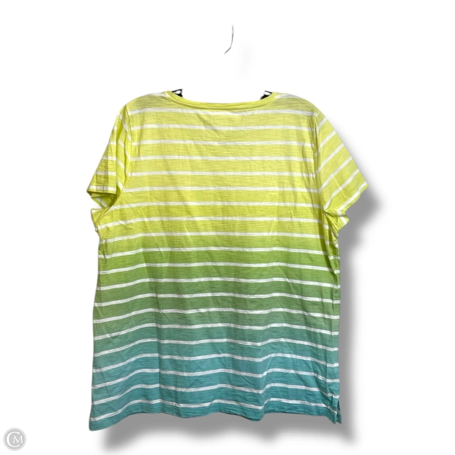 Top Short Sleeve Basic By Talbots In Striped Pattern, Size: Xl