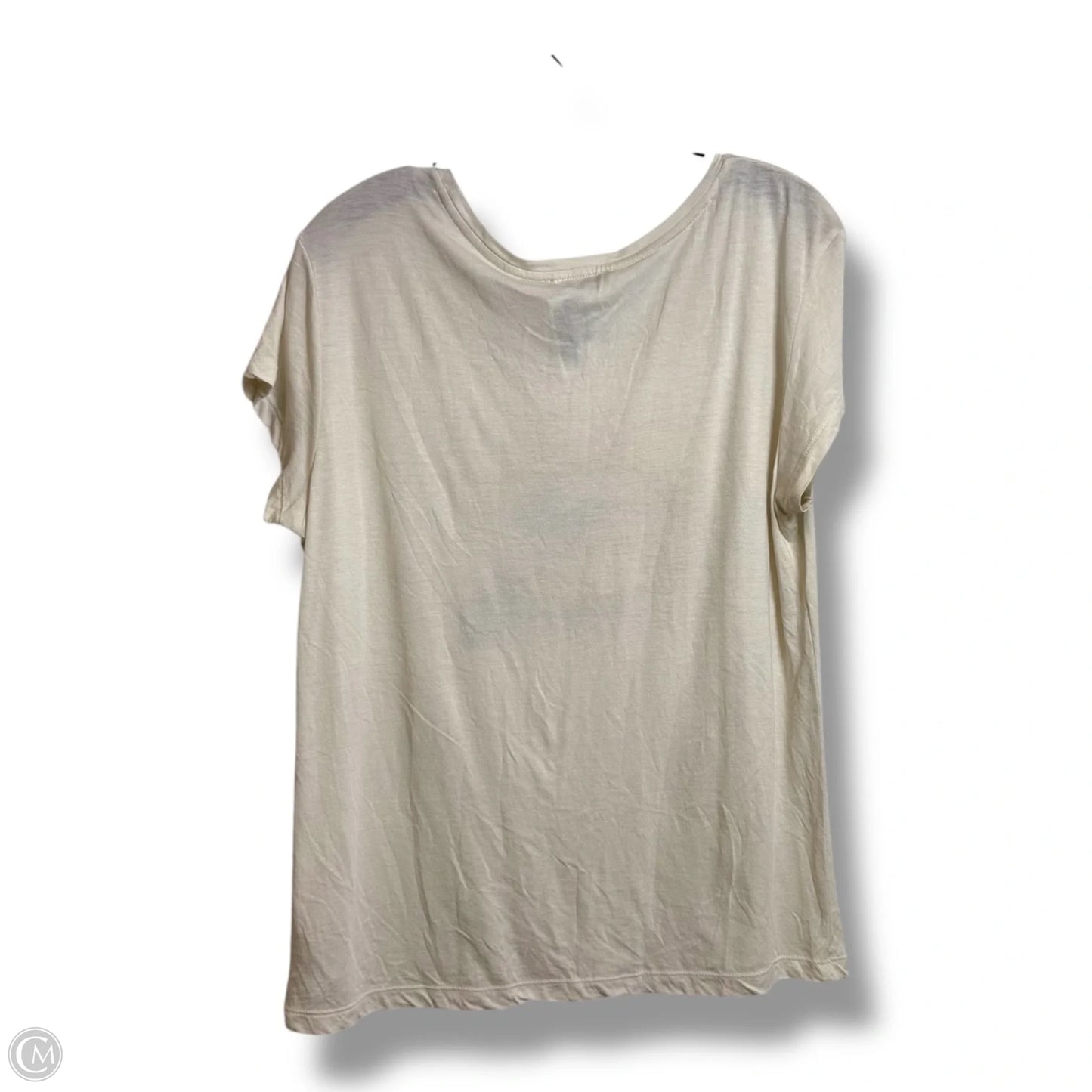 Top Short Sleeve Basic By Express In Beige, Size: M