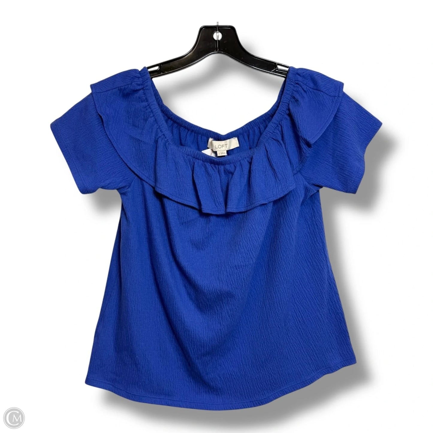 Top Short Sleeve By Loft In Blue, Size: M