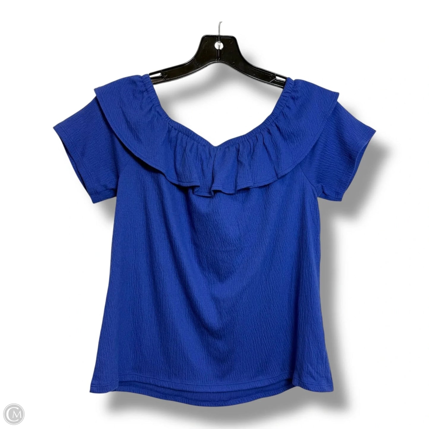 Top Short Sleeve By Loft In Blue, Size: M